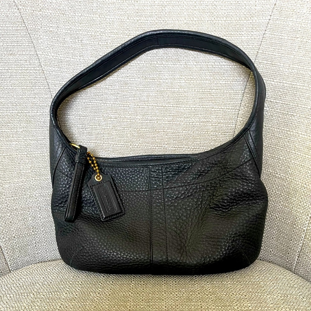 Coach Black Pebble Leather Purse
